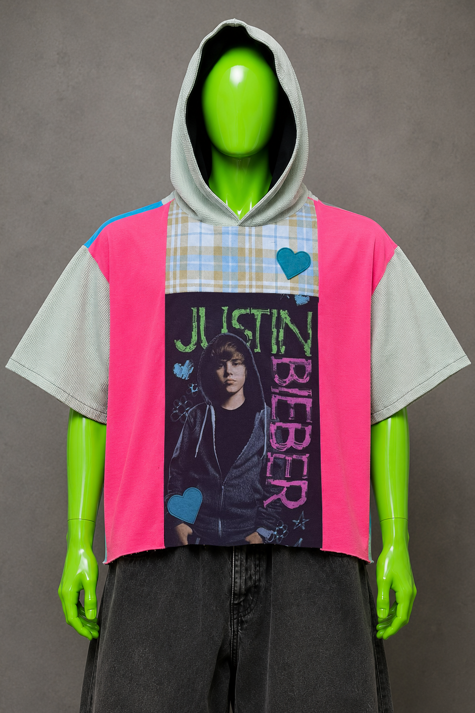 Justin Bieber Distressed Hoodie – Y2K Vintage Streetwear | Alt Aesthetic | Unise