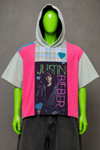 Justin Bieber Distressed Hoodie – Y2K Vintage Streetwear | Alt Aesthetic | Unise