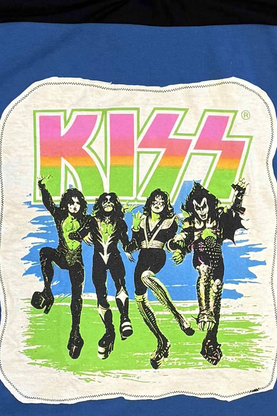 KISS Y2K Rock Grunge Handmade Custom Reworked Hoodie | XL | 1 of 1 Streetwear | Cut & Sew