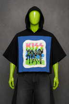 KISS Reworked Hoodie – Upcycled Rock Streetwear | Y2K Grunge | 1 of 1 | Unisex
