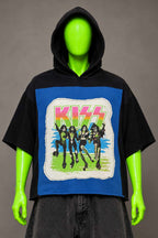 KISS Y2K Rock Grunge Handmade Custom Reworked Hoodie | XL | 1 of 1 Streetwear | Cut & Sew