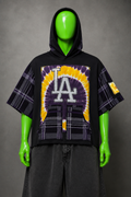 LA Lakers Liquid Blue Upcycled Hoodie – Grunge Streetwear | Y2K Style | 1of1