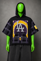 LA Lakers Liquid Blue Upcycled Hoodie – Grunge Streetwear | Y2K Style | 1of1