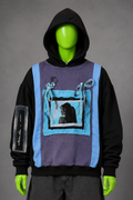 Madison Beer Reworked Patchwork Hoodie – Y2K Upcycled Streetwear 2000s Aesthetic