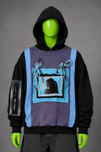 Madison Beer Reworked Patchwork Hoodie – Y2K Upcycled Streetwear 2000s Aesthetic