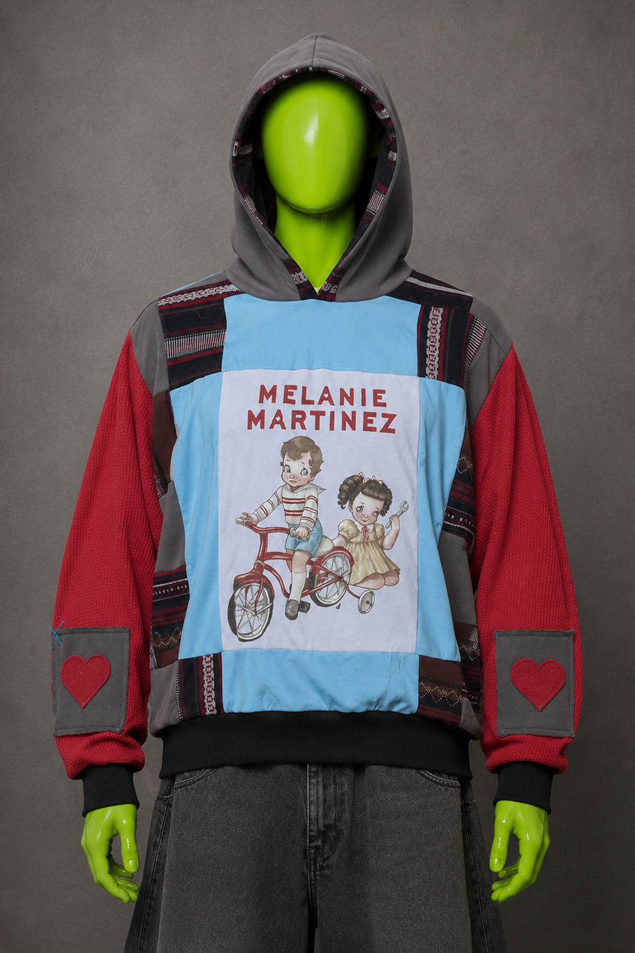 Melanie Martinez Reworked Patchwork Hoodie – 2000s Streetwear | Indie Style