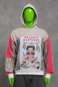 Melanie Martinez Oversized Upcycled Hoodie – Pity Party | Y2K Patchwork | Streetwear