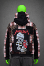 Metallica Oversized Patchwork Hoodie – Metal Grunge | Streetwear | Unisex