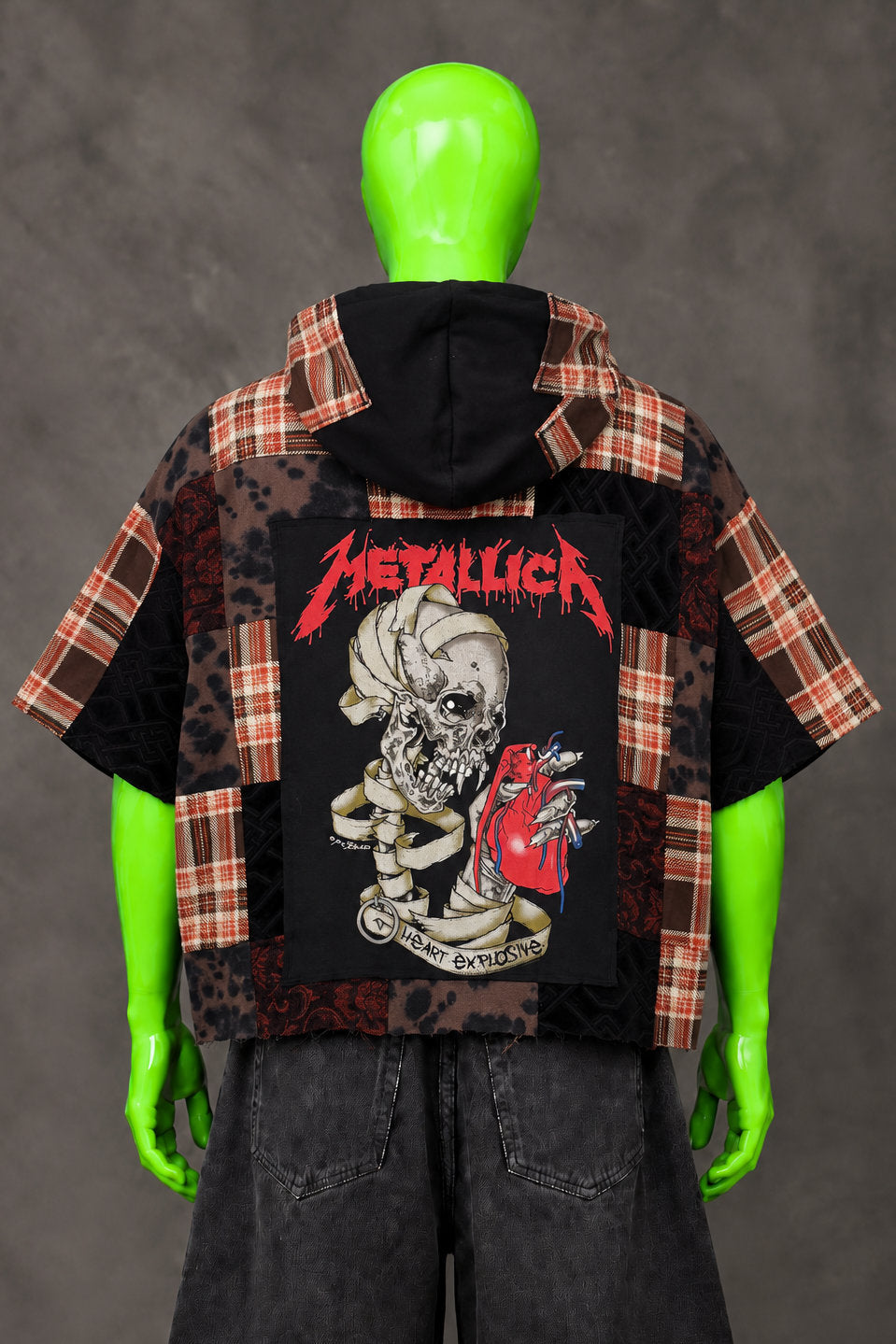 Metallica Patchwork Metal Grunge Handmade Custom Reworked Hoodie | XL | 1 of 1 Streetwear | Cut & Sew