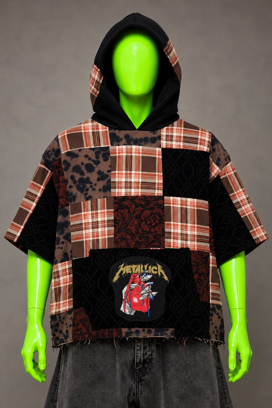 Metallica Patchwork Metal Grunge Handmade Custom Reworked Hoodie | XL | 1 of 1 Streetwear | Cut & Sew