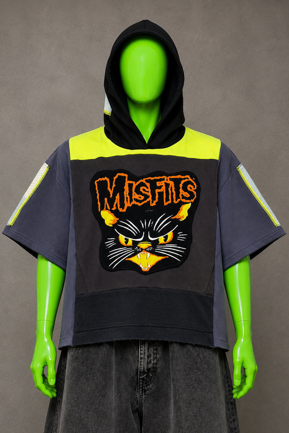 Misfits Lucky 13 Punk Streetwear Handmade Custom Reworked Hoodie | XL | 1 of 1 Streetwear | Cut & Sew