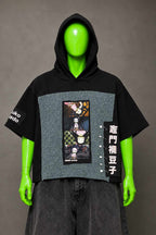 Nezuko Kamado Demon Slayer Anime Handmade Custom Reworked Hoodie | XL | 1 of 1 Streetwear | Cut & Sew