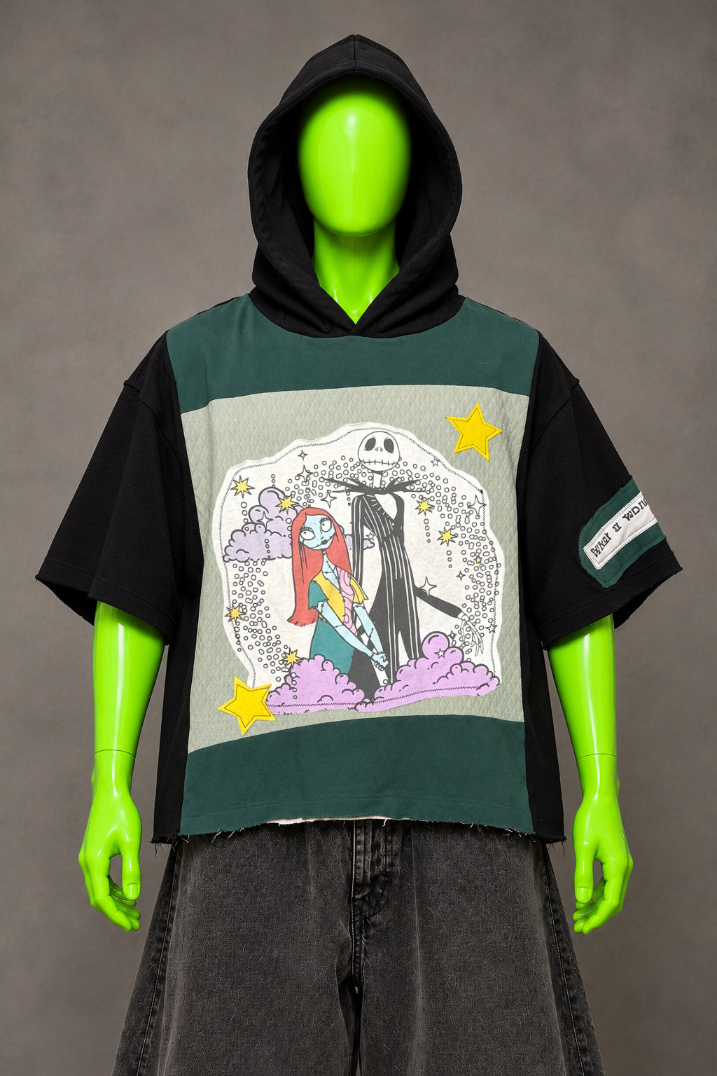 Nightmare Before Christmas Horror Handmade Custom Reworked Hoodie | XL | 1 of 1 Streetwear | Cut & Sew