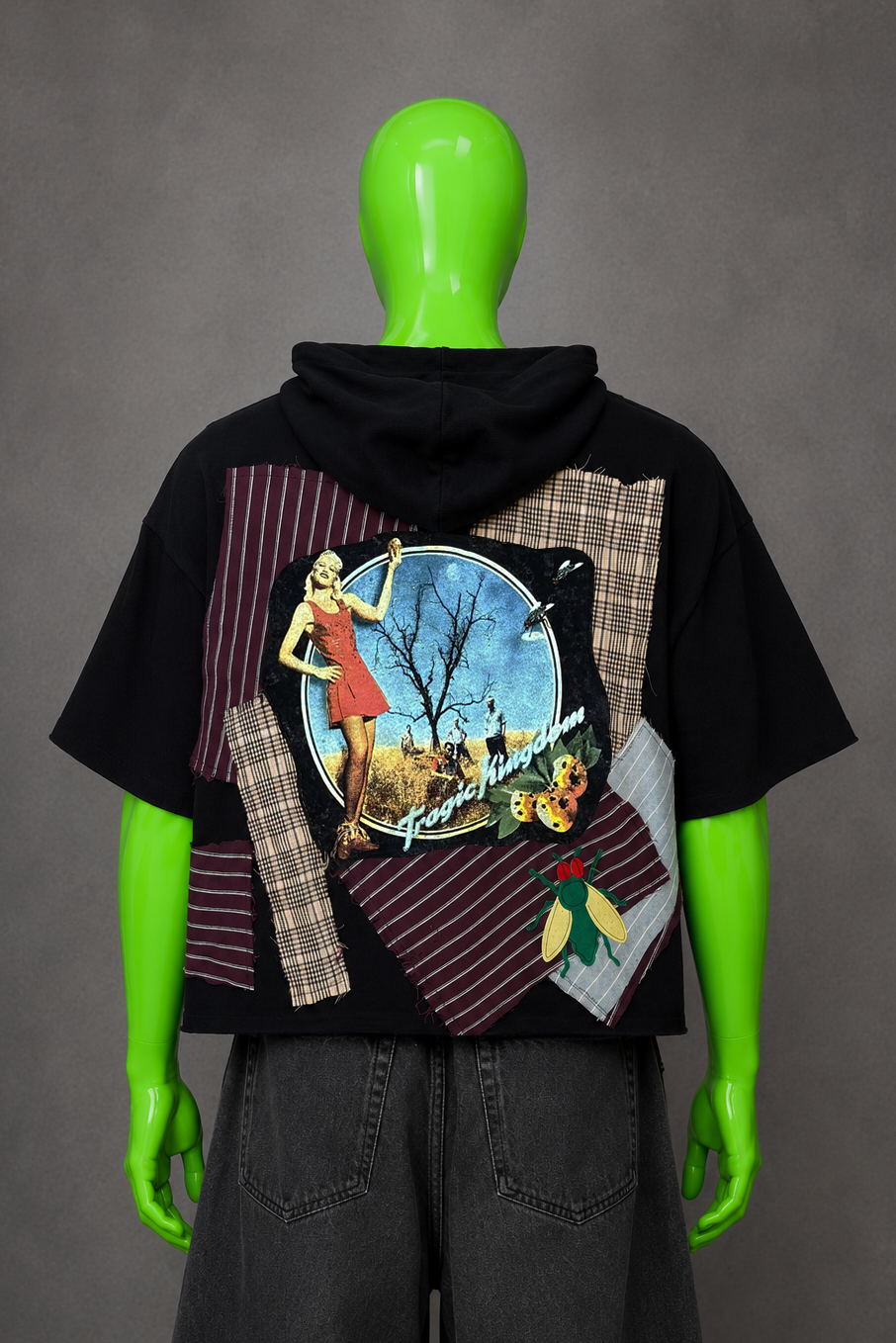 No Doubt Reworked Patchwork Hoodie – Punk Pop Streetwear | Y2K Alt | Unisex