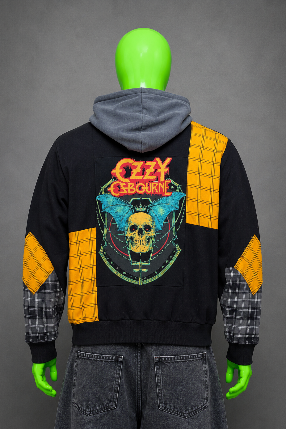 Ozzy Osbourne Reworked Hoodie – Metal Streetwear | Patch Aesthetic | One of One