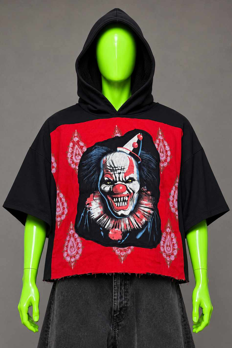 Pennywise Clown IT Halloween Horror Handmade Custom Reworked Hoodie | XL | 1 of 1 Streetwear | Cut & Sew