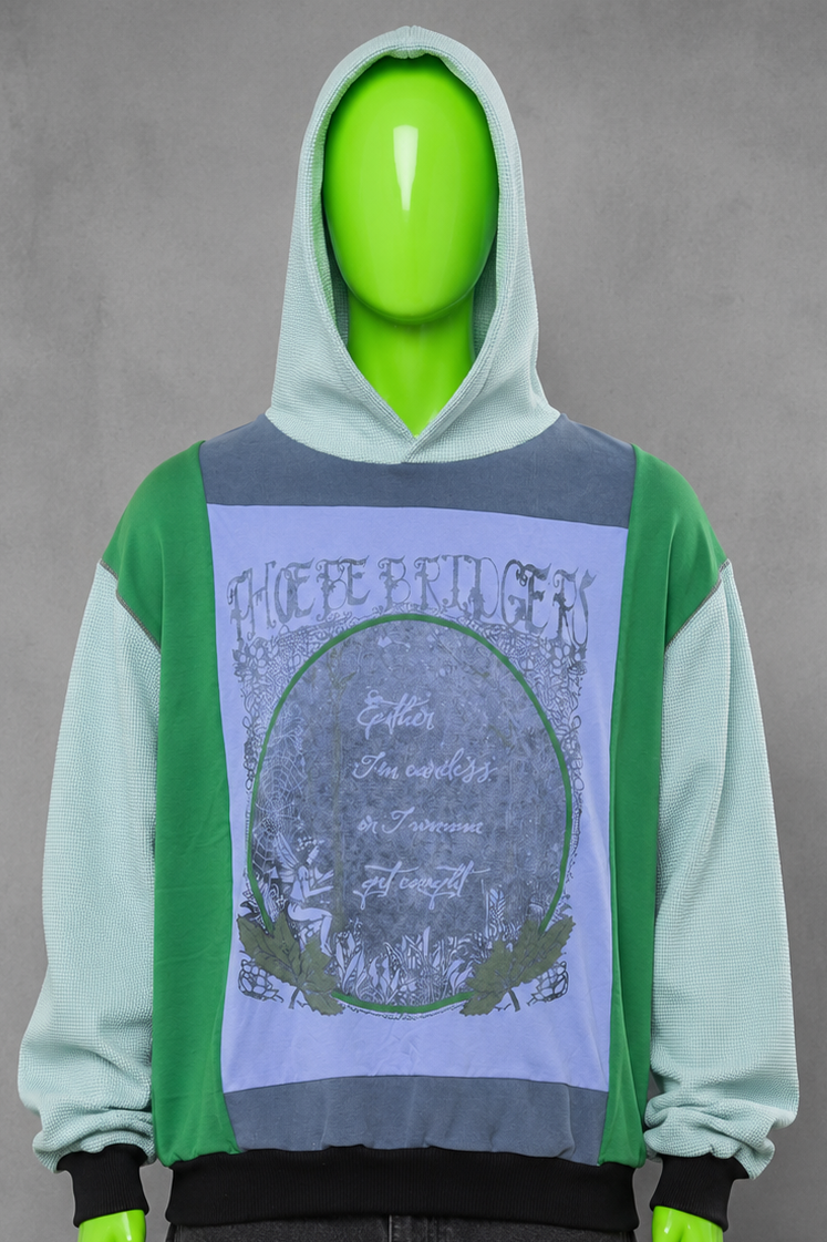 Phoebe Bridgers Oversized Patchwork Hoodie – Indie Grunge | Streetwear | Unisex