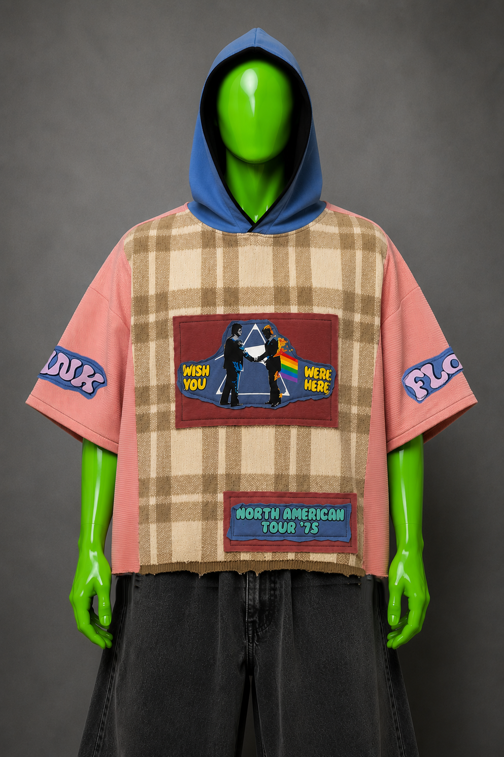 Pink Floyd WYWH Reworked Hoodie – Rock Grunge Streetwear | Y2K Style | 1of1