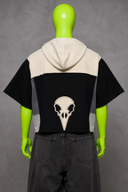 Poison Raven Skull Reworked Patchwork Hoodie –  Horrorcore Streetwear | Unisex