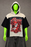 Poison Raven Halloween Music Handmade Custom Reworked Hoodie | XL | 1 of 1 Streetwear | Cut & Sew