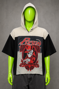 Poison Raven Skull Reworked Patchwork Hoodie –  Horrorcore Streetwear | Unisex