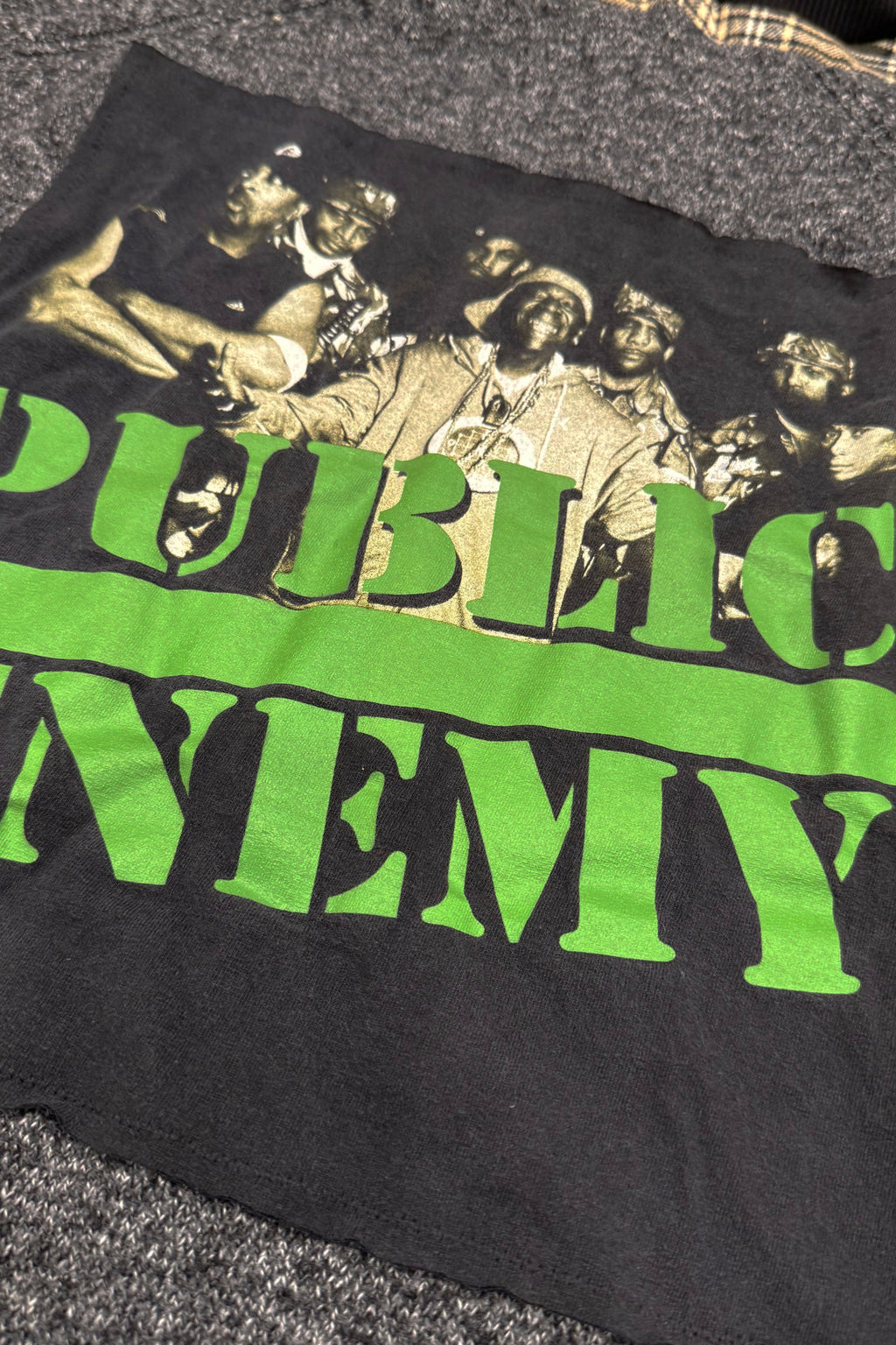 Public Enemy Hip Hop Streetwear Handmade Custom Reworked Hoodie | XL | 1 of 1 Streetwear | Cut & Sew