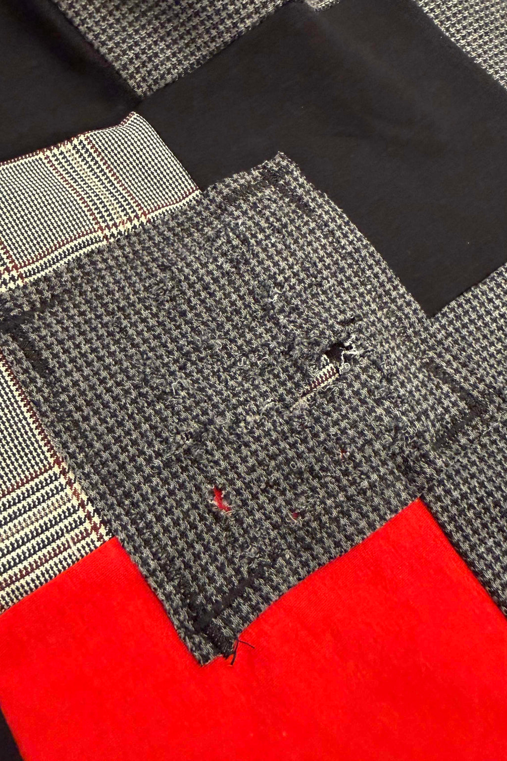 Rancid Punk Argyle Patchwork Handmade Custom Reworked Hoodie | XL | 1 of 1 Streetwear | Cut & Sew