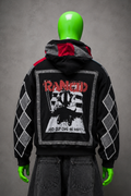 Rancid Punk Argyle Patchwork Hoodie – Grunge Aesthetic | Streetwear Fit | Unisex