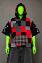 Rancid Punk Argyle Patchwork Handmade Custom Reworked Hoodie | XL | 1 of 1 Streetwear | Cut & Sew