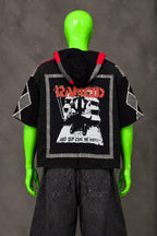 Rancid Punk Argyle Patchwork Handmade Custom Reworked Hoodie | XL | 1 of 1 Streetwear | Cut & Sew