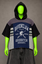 Ravenclaw Harry Potter Handmade Custom Reworked Hoodie | XL | 1 of 1 Streetwear | Cut & Sew