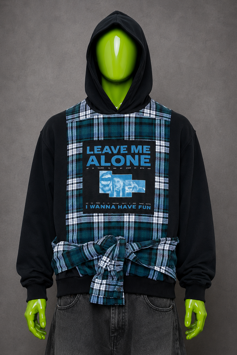 Renee Rapp Patchwork Hoodie – Grunge Aesthetic | Reworked Streetwear | Unisex