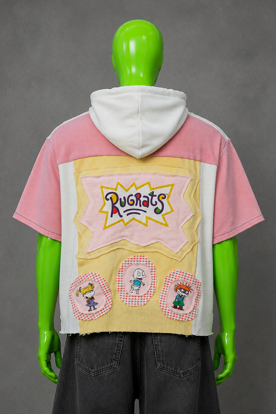 Rugrats Reptar Upcycled Hoodie – Nostalgic Streetwear | Kidcore Throwback | 1of1