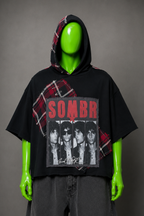 SOMBR Upcycled Hoodie – Reworked Punk Streetwear | Indie Grunge | Festival Fit
