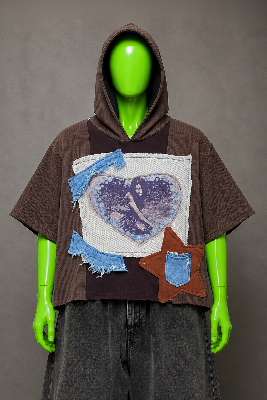 SZA Tour Reworked Hoodie – R&B Patchwork Streetwear | Y2K Grunge | One of One