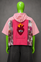 Sacred Heart Upcycled Hoodie – Y2K Throwback Streetwear | Vintage Vibe | 1of1