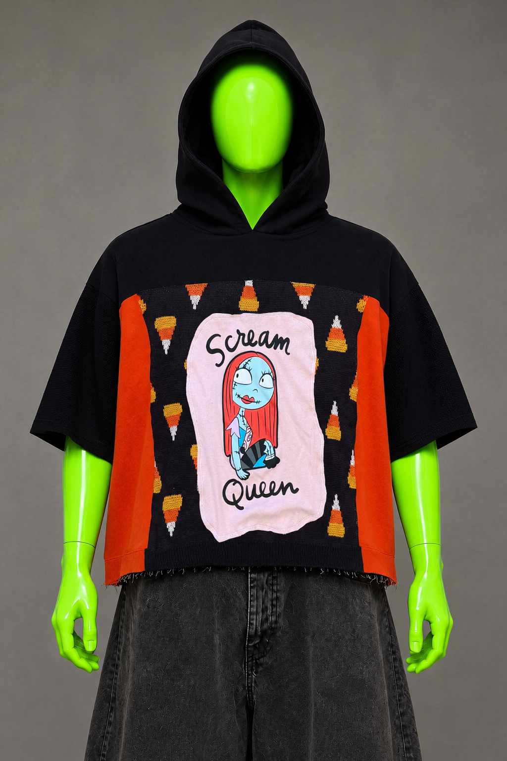 Scream Queen Sally Halloween Horror Handmade Custom Reworked Hoodie | XL | 1 of 1 Streetwear | Cut & Sew