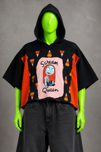 Scream Queen Sally Reworked Patchwork Hoodie –  Horrorcore Streetwear | Unisex
