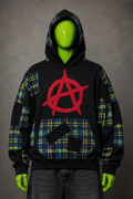 Sex Pistols Anarchy Oversized Patchwork Hoodie – Punk Grunge | Streetwear | 1of1