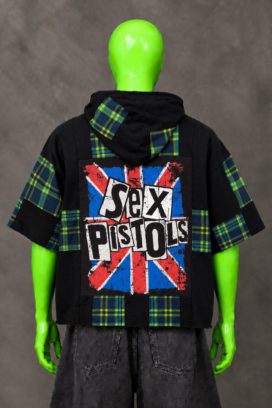 Sex Pistols Anarchy Patchwork Punk Grunge Handmade Custom Reworked Hoodie | XL | 1 of 1 Streetwear | Cut & Sew