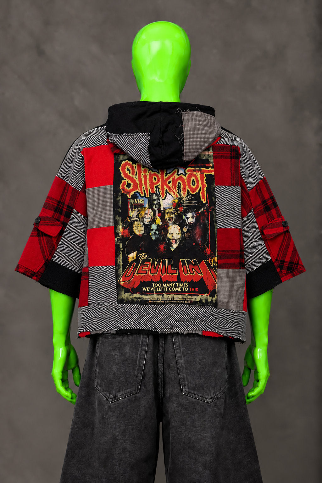 Slipknot Nu Metal Patchwork Handmade Custom Reworked Hoodie | XL | 1 of 1 Streetwear | Cut & Sew