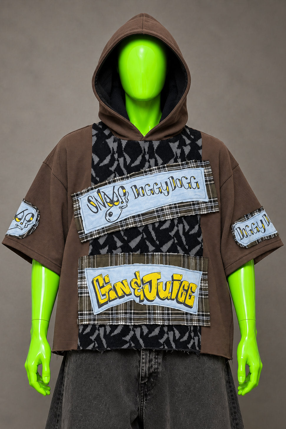 Snoop Dogg Hip Hop Appliqué Handmade Custom Reworked Hoodie | XL | 1 of 1 Streetwear | Cut & Sew