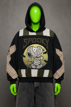 Spooky Snoopy Oversized Patchwork Hoodie – KidCore Streetwear | Y2K Aesthetic
