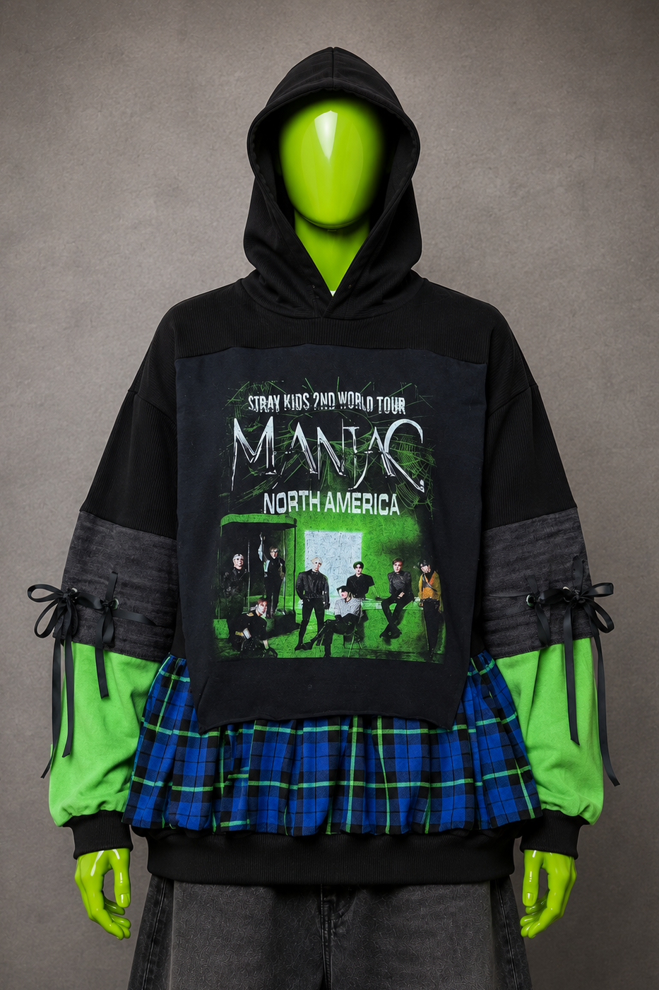 Stray Kids K-Pop Patchwork Hoodie – Dark Aesthetic | Streetwear | One of One