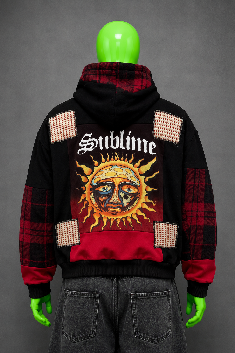 Sublime Patchwork Hoodie – 90s Grunge Streetwear | Vintage Inspired | Unisex