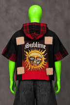 Sublime Patchwork 90s Grunge Streetwear Handmade Custom Reworked Hoodie | XL | 1 of 1 Streetwear | Cut & Sew