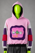 Tamagotchi Patchwork Hoodie – Kawaii Aesthetic | Reworked Unisex Streetwear Fit