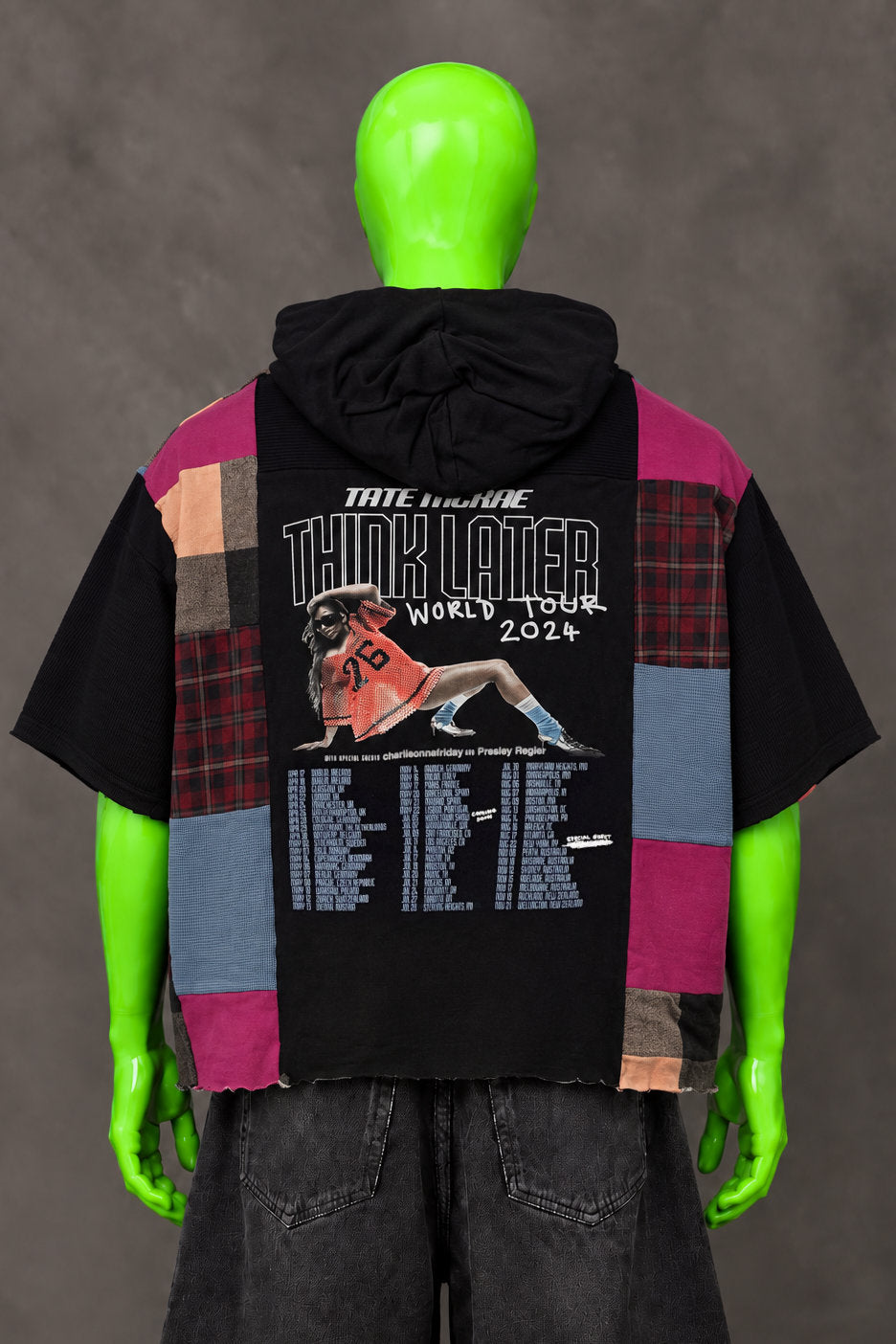 Tate McRae Distressed Handmade Custom Reworked Hoodie | XL | 1 of 1 Streetwear | Cut & Sew