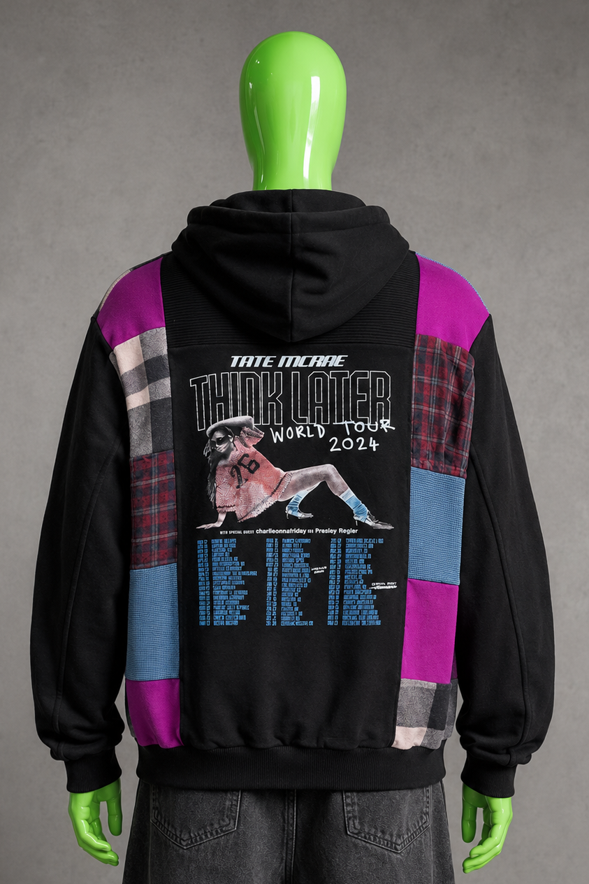 Tate McRae Distressed Hoodie – Y2K Vintage Streetwear | Alt Aesthetic | Unisex