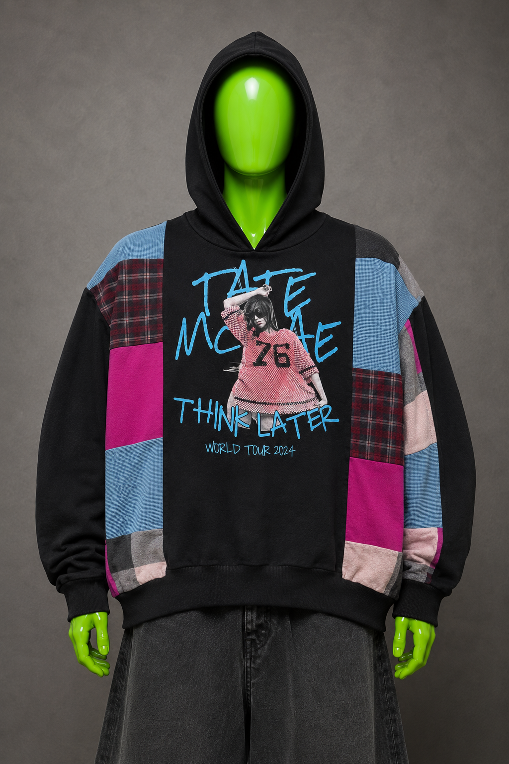 Tate McRae Distressed Hoodie – Y2K Vintage Streetwear | Alt Aesthetic | Unisex